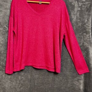 Women's V-Neck Pink Top